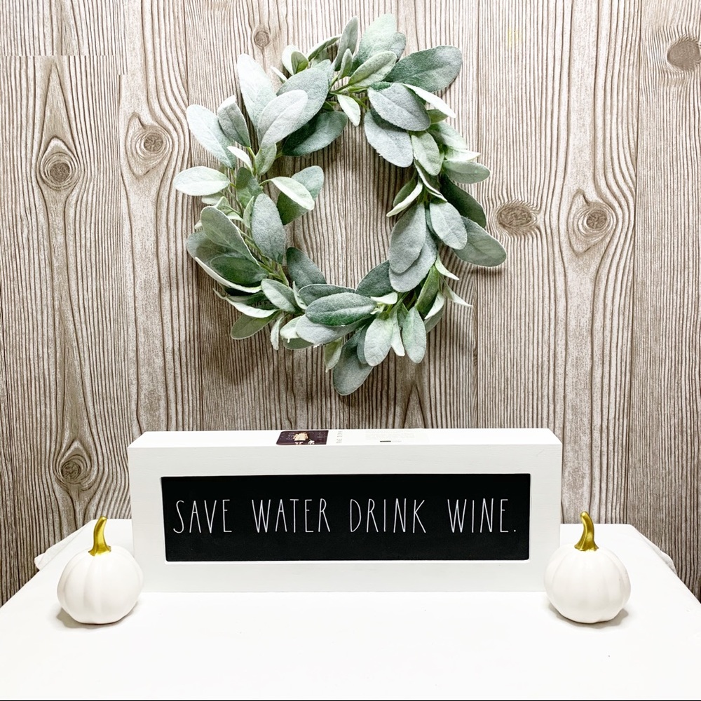 NWT🍷Rae Dunn SAVE WATER DRINK WINE Sign - Picture 2 of 10